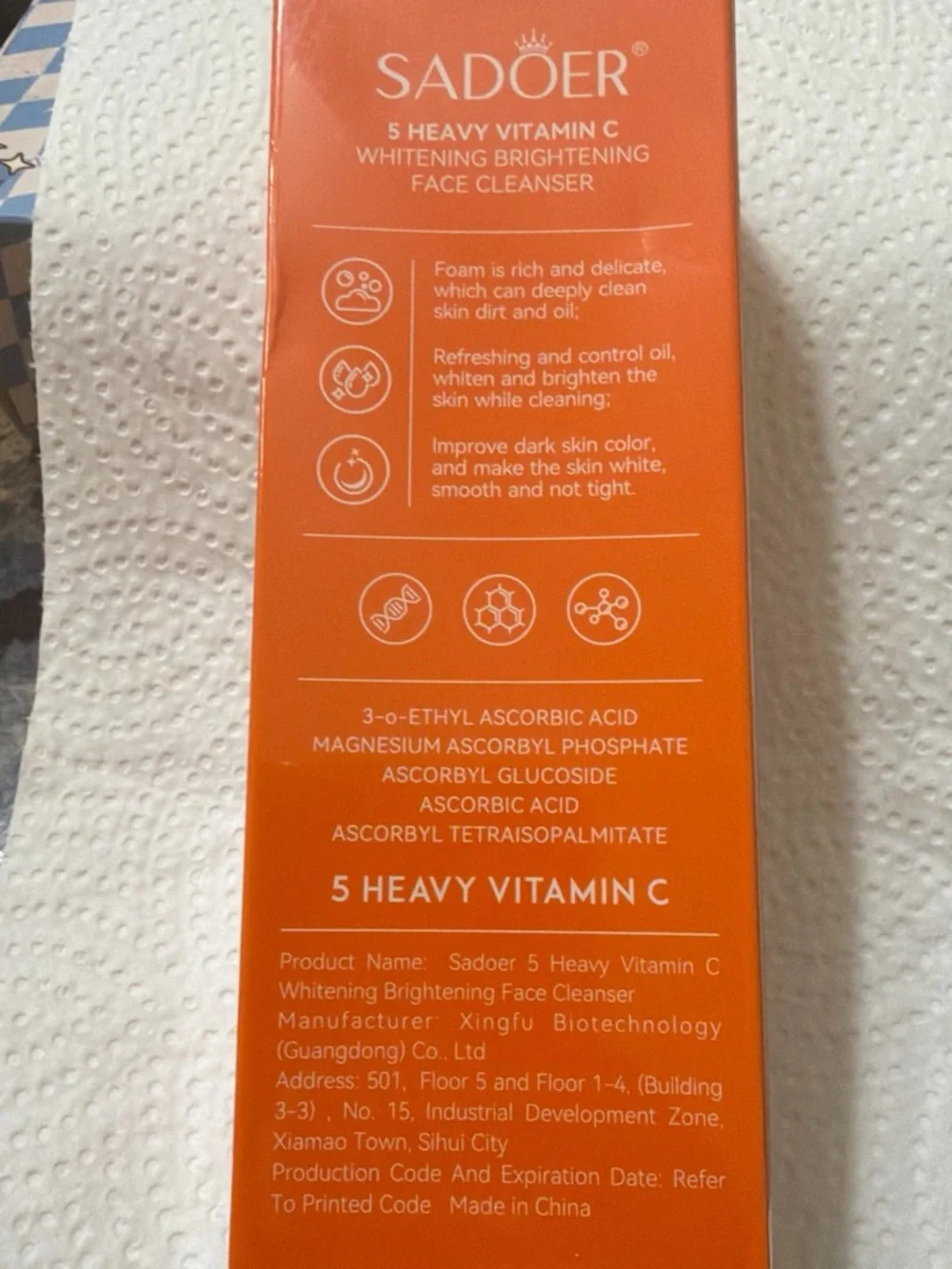 Skin Active 5x Vitamin C Whitening Brightening Face Cleanser - Orange